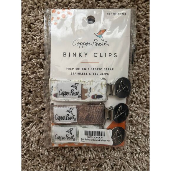 ❤️Copper Pearl Lumberjack Binky Clips 3Pack - Picture 1 of 5